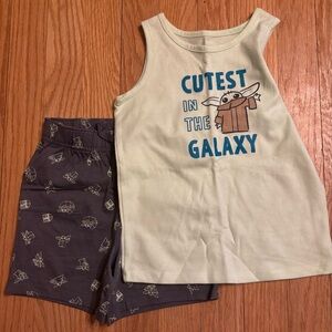 Star Wars Cutest in the Galaxy Kids Tank Top Short Set - Size 24 Months